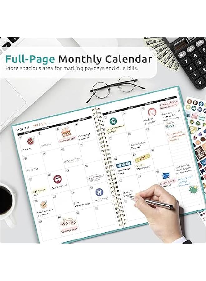 Arabest Budget Planner - Monthly Budget Book with Expense Tracker Notebook, Undated Bill Organizer & Finance Planner to Take Control of Your Money, 2024-2025 Account Book to Manage Your Finances-Blue - Image 2