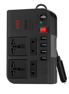 BYGD BYGD 300W Car Inverter DC 12V to AC 220V Converter Outlets 4 USB Fast Charging Universal Socket Power Adapter Inverter  - Image 1