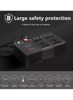 BYGD BYGD 300W Car Inverter DC 12V to AC 220V Converter Outlets 4 USB Fast Charging Universal Socket Power Adapter Inverter  - Image 2