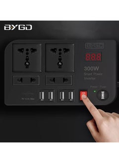 BYGD BYGD 300W Car Inverter DC 12V to AC 220V Converter Outlets 4 USB Fast Charging Universal Socket Power Adapter Inverter  - Image 3