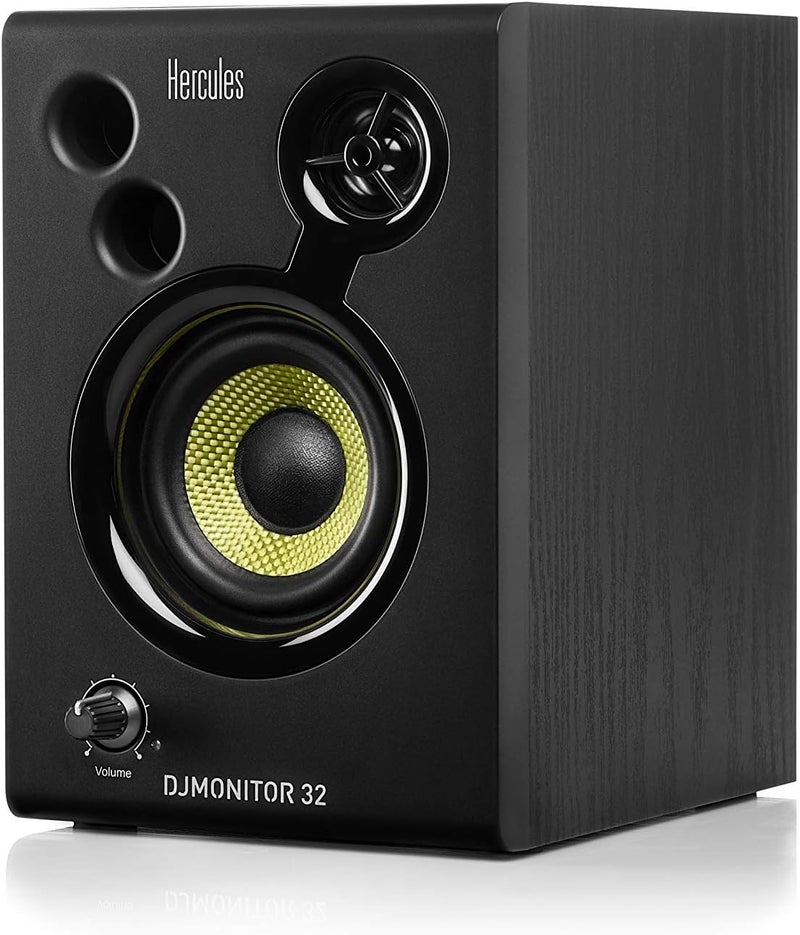 Hercules DJMonitor 32: 2 x 15 watts RMS active monitoring speakers,Black - Image 2