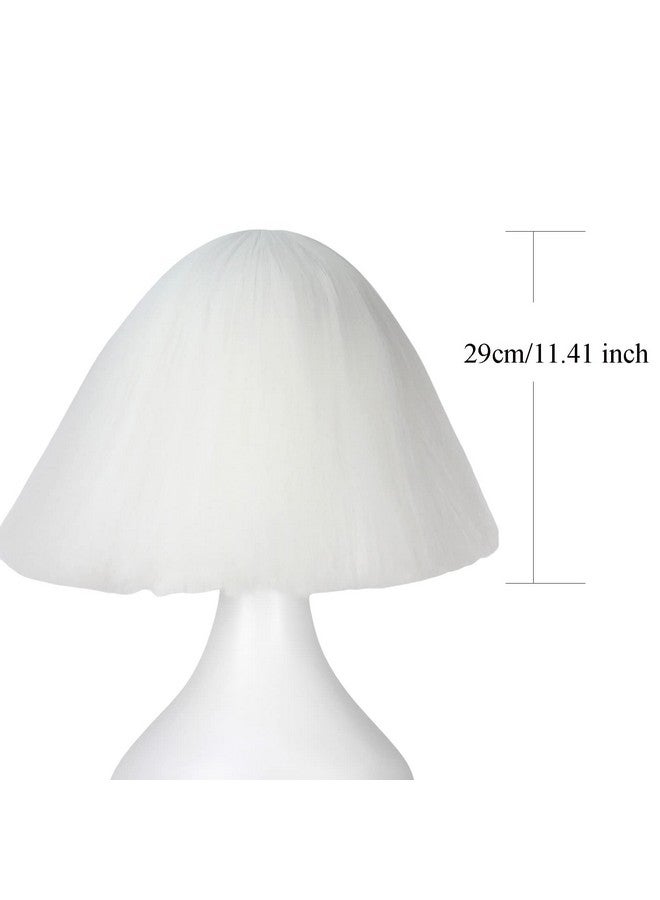 ICOS Short Kinky Straight Hair Wig For Women White Fluffy Bob Wig With Bangs Punk Halloween Cosplay Costume Wig - Image 3