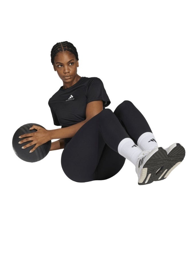 adidas Originals adidas W LM G T Black Training T-SHIRTS for Women - 2XS - Image 5