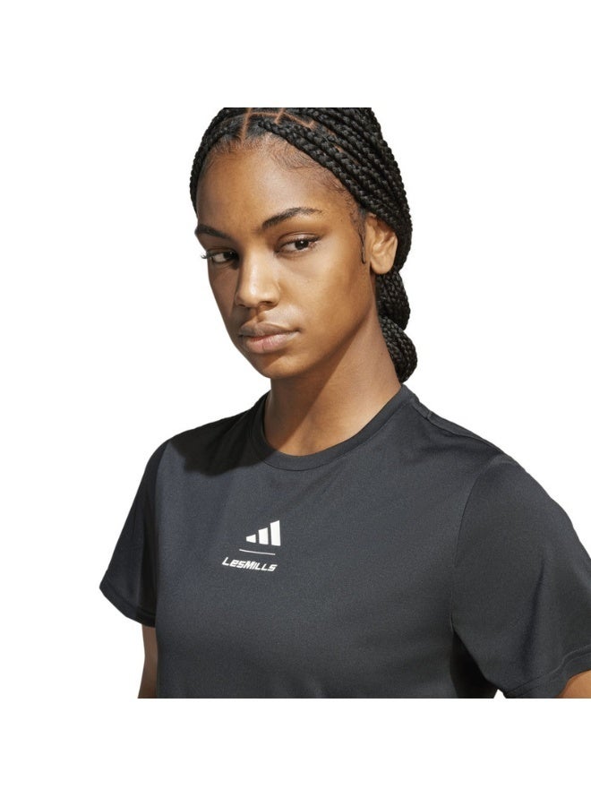 adidas Originals adidas W LM G T Black Training T-SHIRTS for Women - 2XS - Image 3