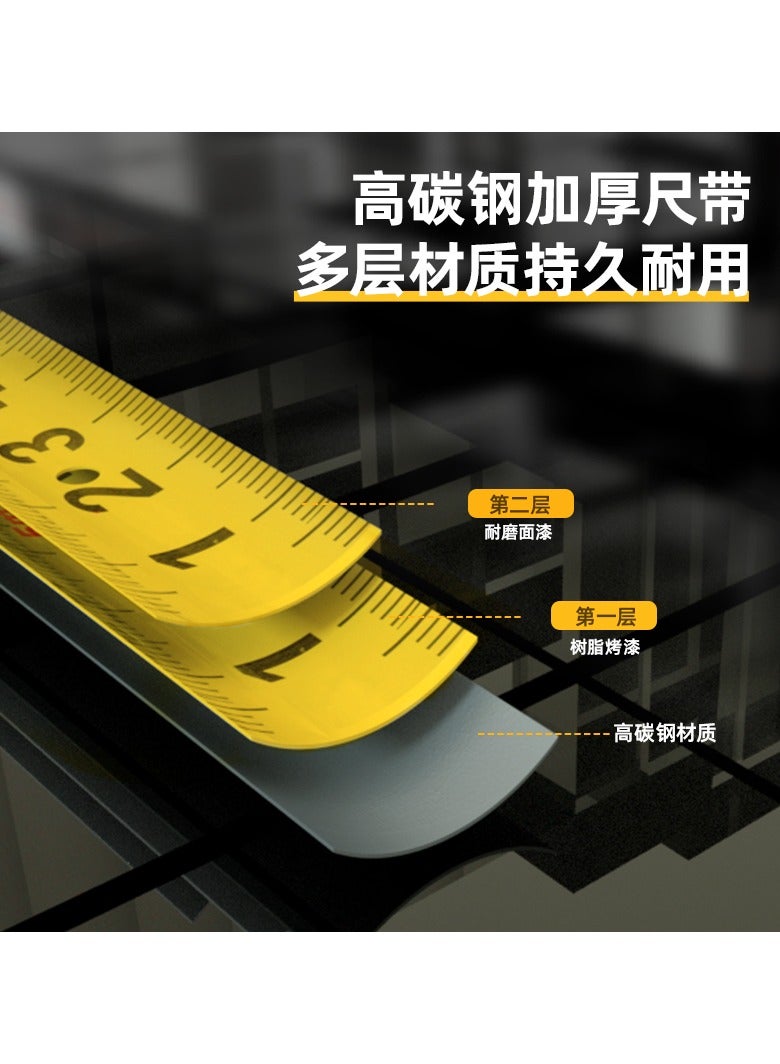 Deli 8202 Steel Measure Tape, 3m × 13mm, Yellow – Ideal for Office and Home Measurements - Image 2