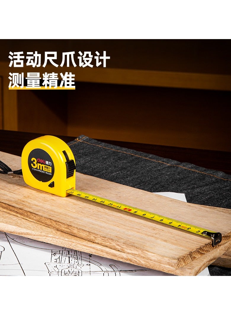 Deli 8202 Steel Measure Tape, 3m × 13mm, Yellow – Ideal for Office and Home Measurements - Image 4