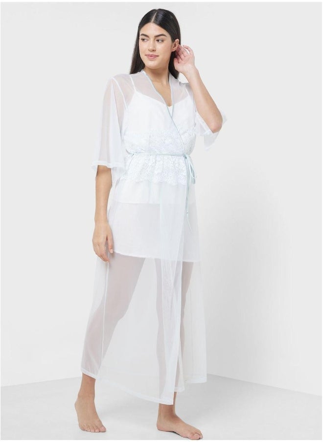 La Senza Mesh Detail Robe  - Image 4