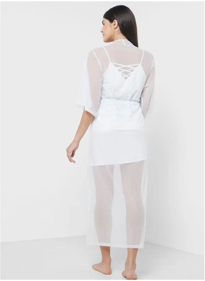 La Senza Mesh Detail Robe
