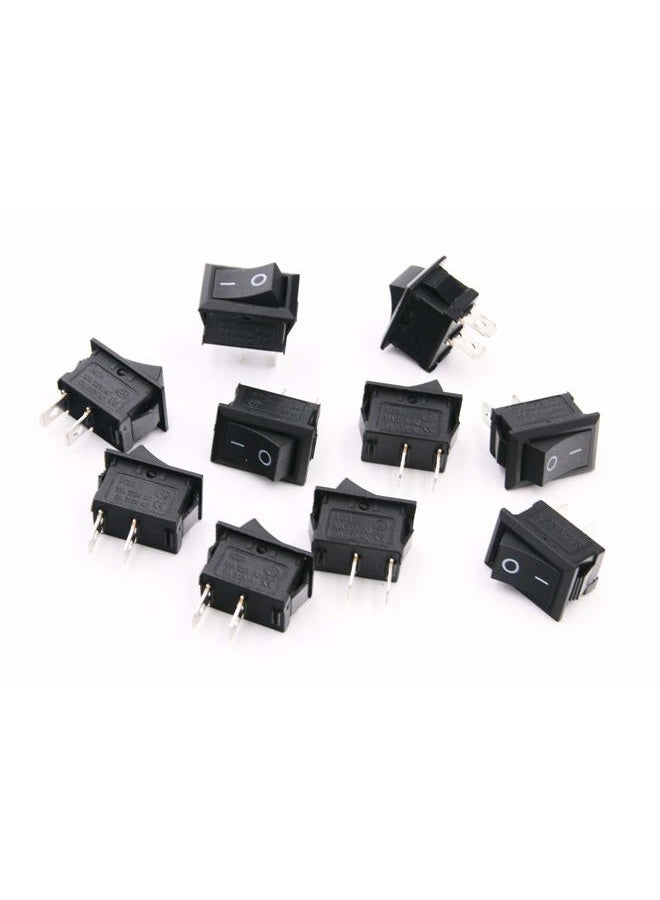 RuoFeng 10 Pcs AC 6A/250V 10A/125V 2 Solder Lug SPST On/Off Mini Boat Rocker Switch Car Auto Boat Round Rocker 2Pin Toggle SPST Switch Snap - Image 2
