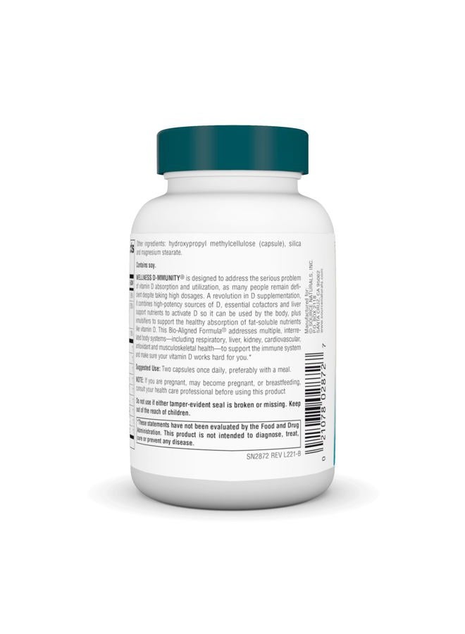 Source Naturals Wellness D-mmunity, Bio-Aligned Vitamin D Immune Formula, Supports Optimal Absorption and Utilization* - 60 Vegetarian Capsules  - Image 3