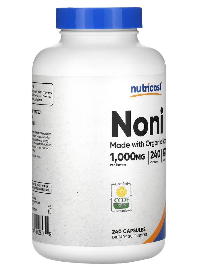 Nutricost Noni 240 Capsules (500 mg per Capsule) - Image 2