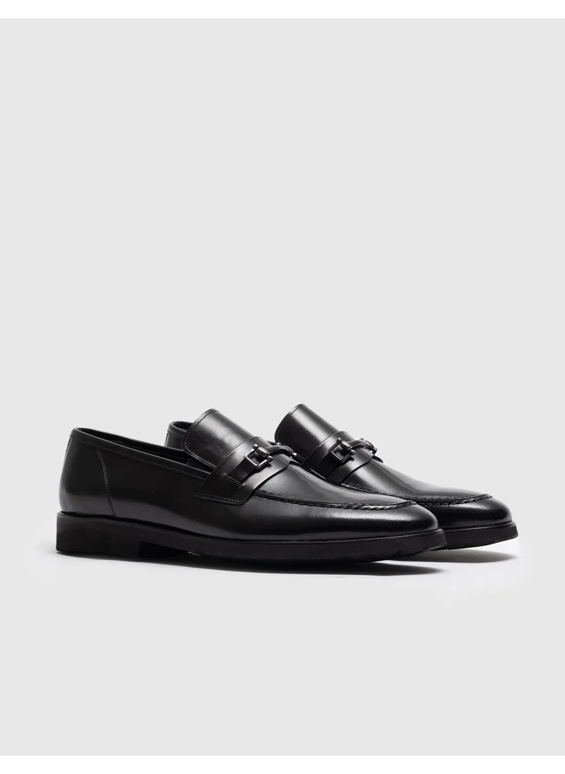 كاباني Leather Black Men's Classic Shoes