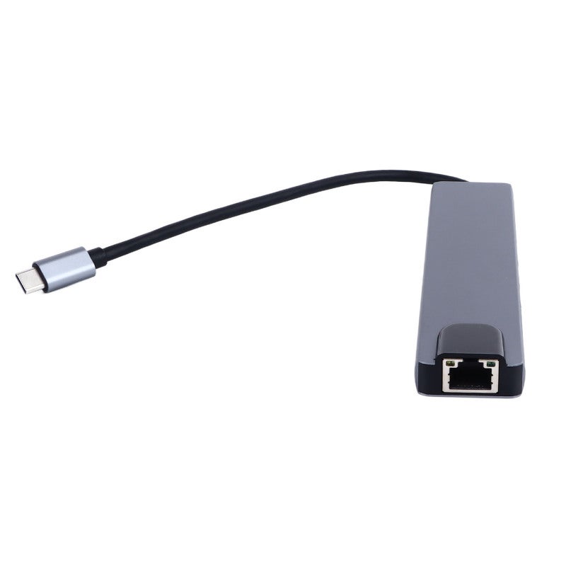 Type C Hub 8 In 1 With RJ45 HDTV USB 3.0 - Zinc Alloy Compact Design Type C Docking Station for Office Travel - Image 3