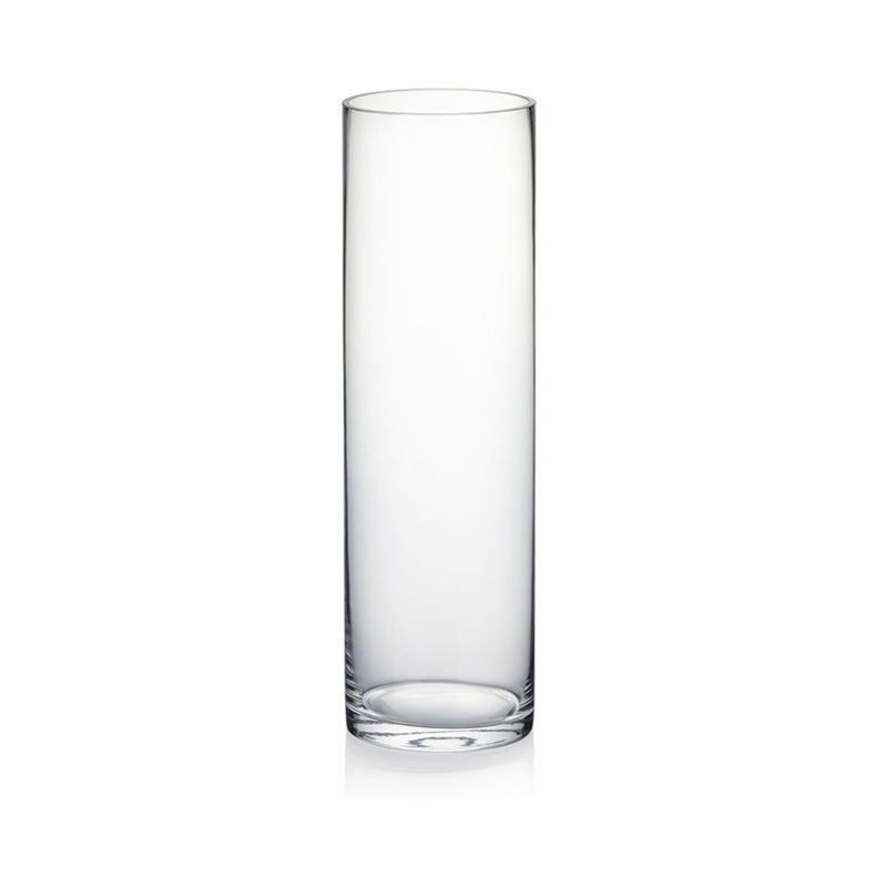 WGVI Quality Thick Weighted Clear Cylinder Glass Vases, 3" W x 10" H, Flower Bud Vase Skinny Narrow Floral Bouquet Container for Wedding Centerpieces Tabletop Pen Brush Holder, 1 Piece - Image 1