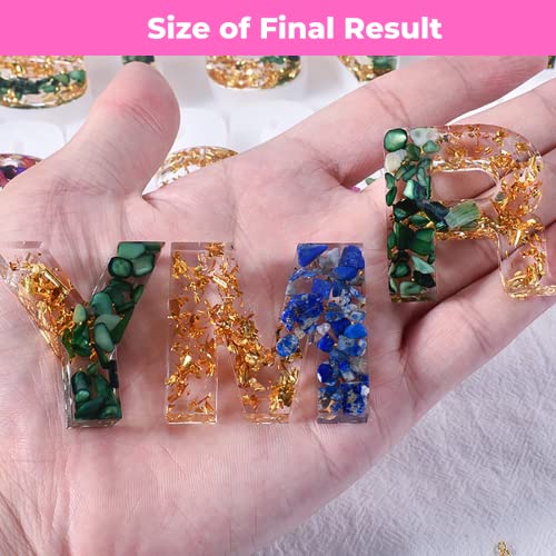 Oytra Resin Art Kit with Moulds and Tools Keychain Making Epoxy Liquid and Alphabet Number Silicone Mold for Keychains DIY Craft Materials for Beginners Casting Set for Artist Professionals - Image 2