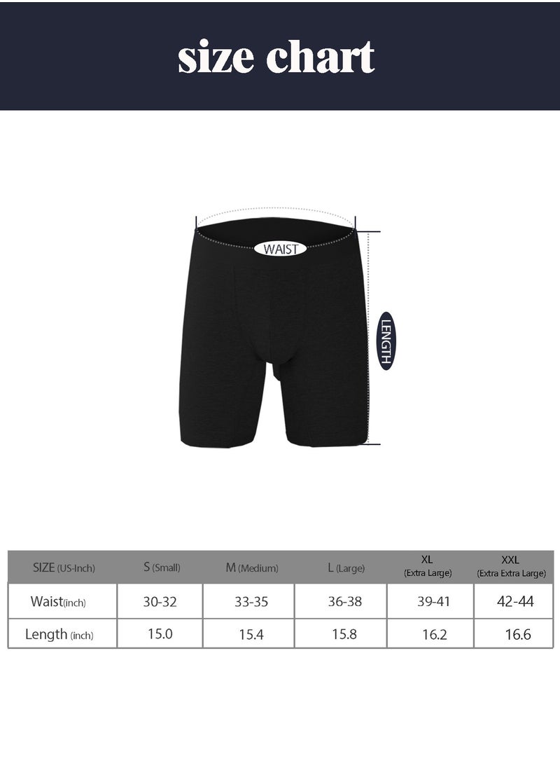 infino Men's 5-Pack Boxer Briefs - Mid-Rise, Anti-Chafing Stretch Cotton, Breathable Athletic Underwear in Pure Black - Available in M  - Image 4