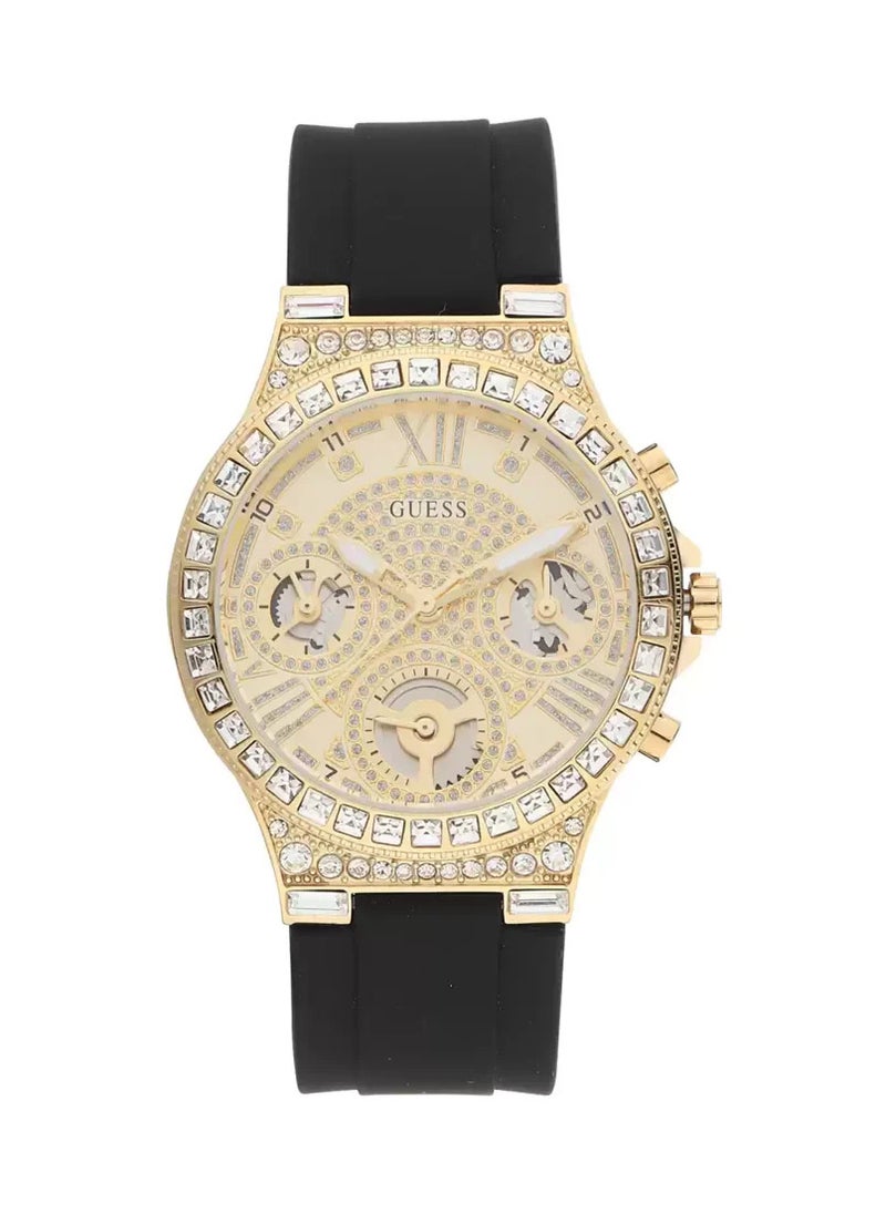 GUESS - GUESS Moonlight Chronograph Silicone Wrist Watch GW0257L1 - 36mm - Black - Image 1