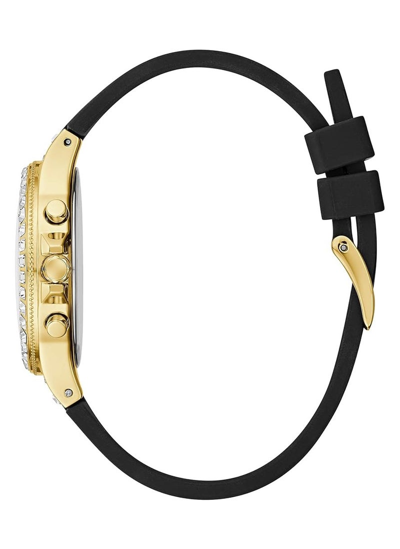 GUESS - GUESS Moonlight Chronograph Silicone Wrist Watch GW0257L1 - 36mm - Black - Image 1