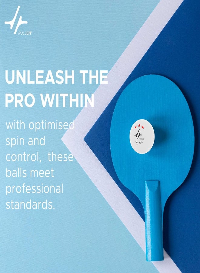 PulseITBounce - High Performance Table Tennis Balls, 40+ for Professional Matches, 3-Star Ping Pong Balls for Kids & Adults Training, Durable ABS Plastic (White) (Pack of 3) - Image 5