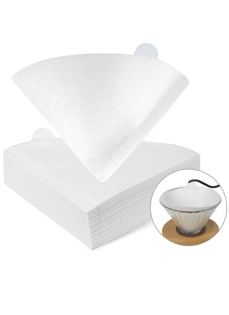 ELFSA 100 Piece Coffee Paper Filter V60 Size 02 White  - Image 1
