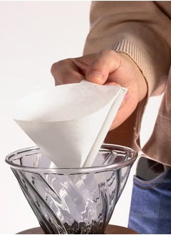ELFSA 100 Piece Coffee Paper Filter V60 Size 02 White  - Image 2