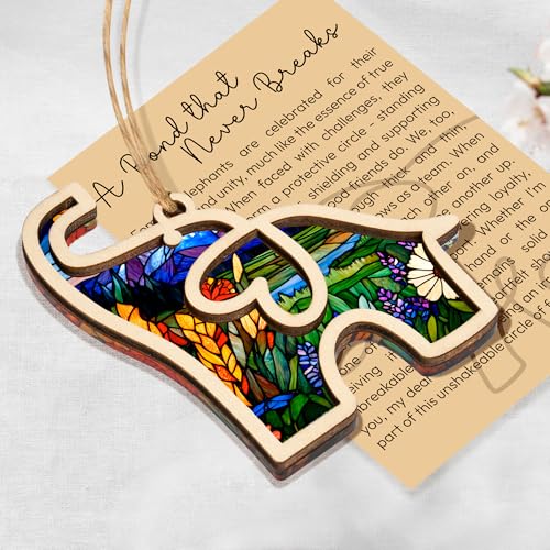 Sensemory Best Friend Birthday Gifts, Friendship Elephant Ornament, Elephant Gift for Women, Unique for Friends, Birthday for Friends (Purple) - Image 3