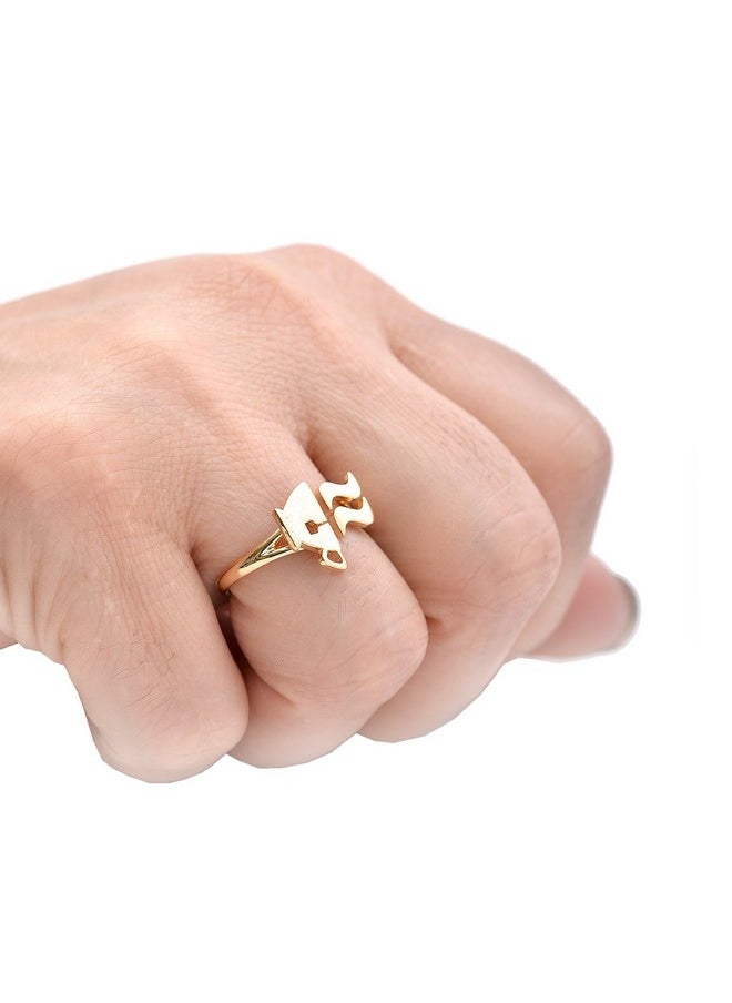 chelseachicNYC - Handmade Brush Metal Steamy Coffee Latte Cup Ring Matte Gold - Image 1