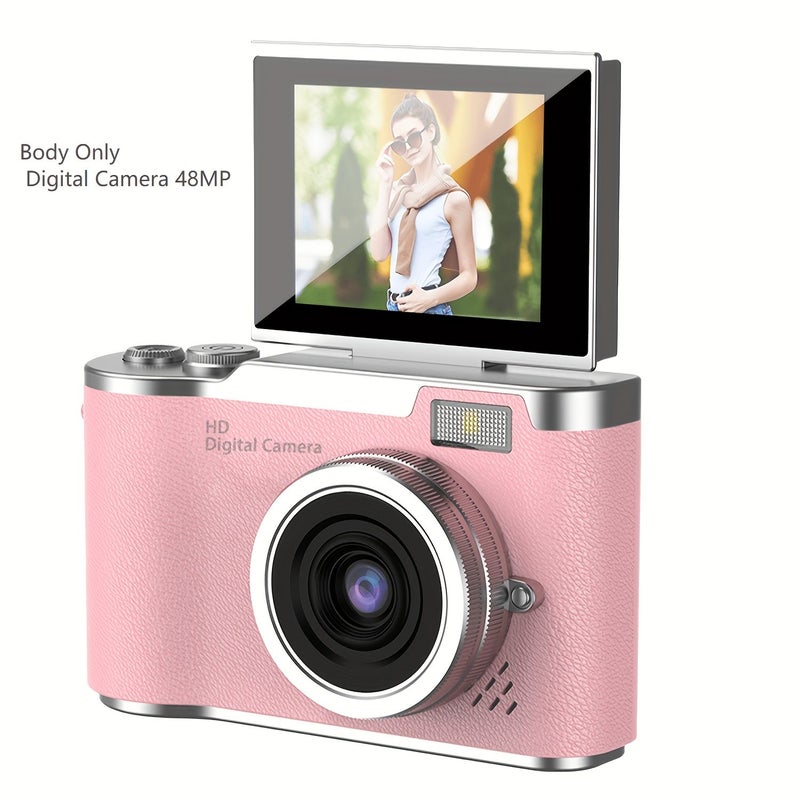 White 48MP Digital Camera 8X Zoom 32GB Card 2 4 IPS Screen Rechargeable Vlogging Camera for Teenagers - Image 5