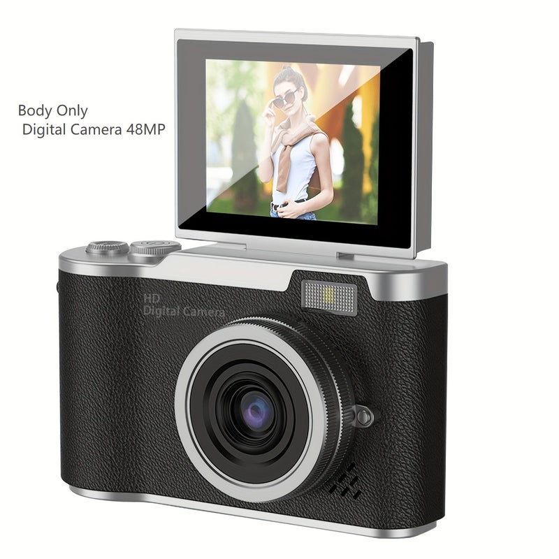 White 48MP Digital Camera 8X Zoom 32GB Card 2 4 IPS Screen Rechargeable Vlogging Camera for Teenagers - Image 3