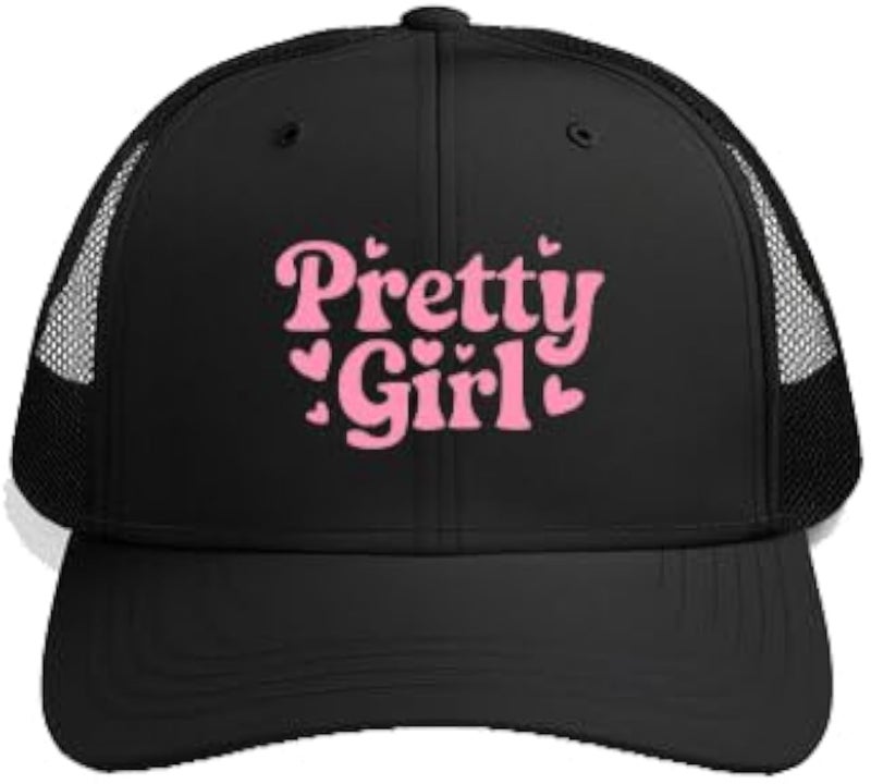 Pretty Girl Plain unisex baseball cap Black