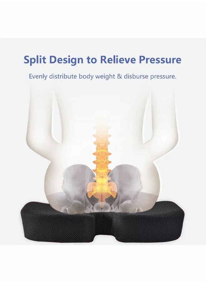 Generic - Office Chair Cushion Car Seat Cushion Memory Foam Cushion Pads for Tailbone Pain Sciatica Relief Pillow Correct Sitting Posture - Image 1