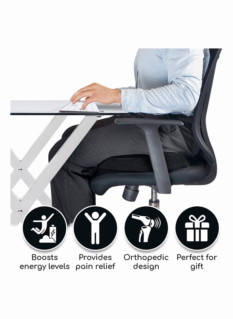 Generic - Office Chair Cushion Car Seat Cushion Memory Foam Cushion Pads for Tailbone Pain Sciatica Relief Pillow Correct Sitting Posture - Image 1