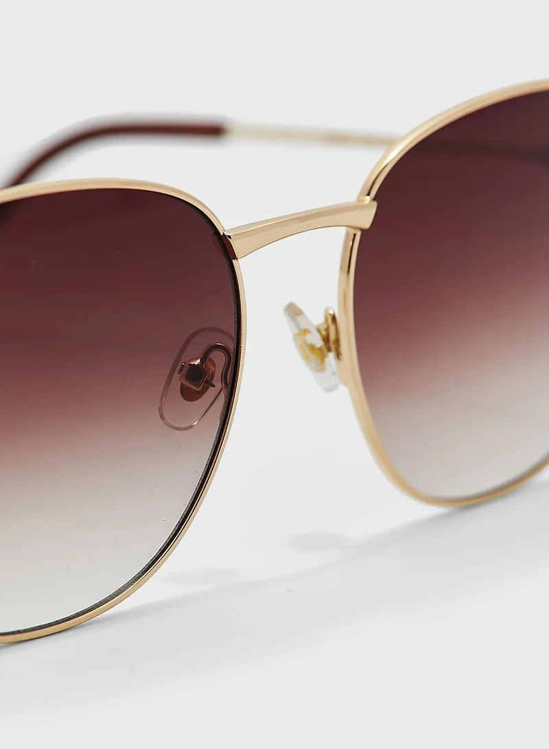 ELLA Rounded Aviator Sunglasses
