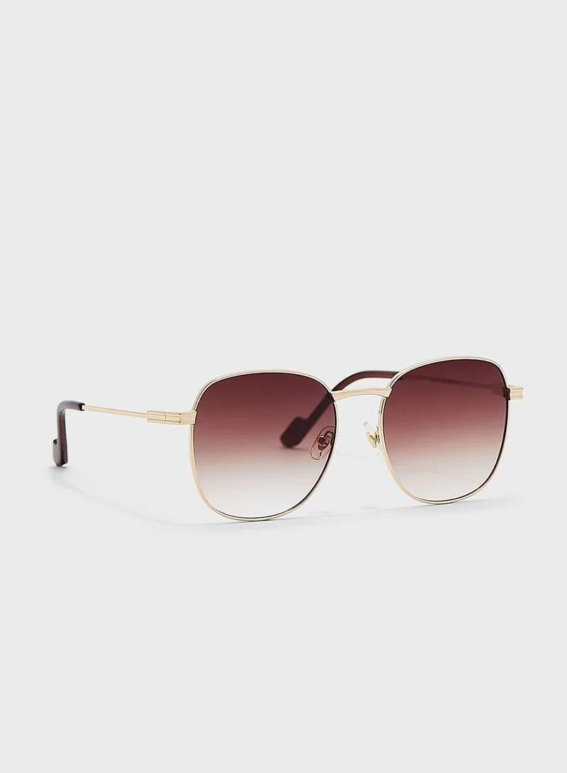 ELLA Rounded Aviator Sunglasses