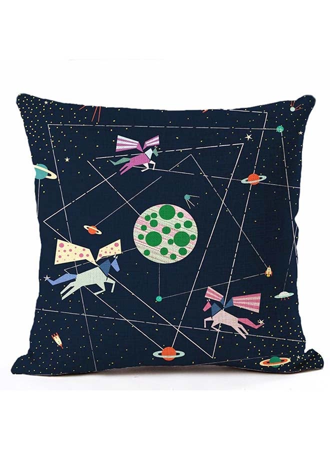 NIBEMINENT Space Theme Pattern Throw Cushion Cover Multicolour 45x45cm