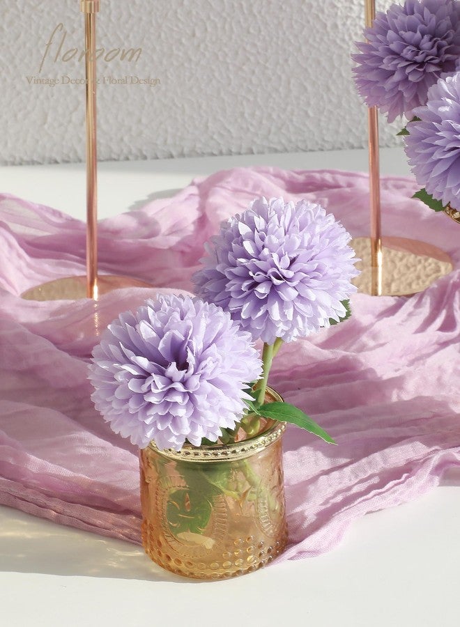 Floroom 12pcs Lilac Faux Silk Mums Artificial Flowers Bulk Fake Chrysanthemums with Stems for DIY Wedding Bouquets Table Centerpieces Floral Arrangements Fillers Home Decorations - Image 5