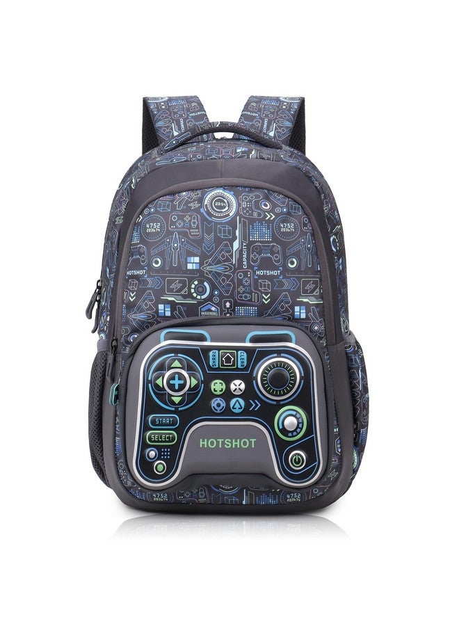 HOT SHOT BAG GAMER_1446|3D EMBOSSED DESGIN|SCHOOL BAG|TUTUION|KIDS & CHILDRENS BACKPACK|WATER RESISTANT|18 INCH|FOR BOYS & GIRLS|32 LITERS BACKPACK - Image 3