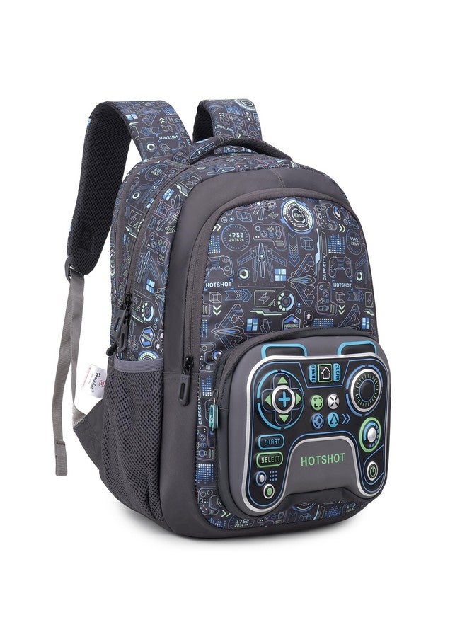 HOT SHOT BAG GAMER_1446|3D EMBOSSED DESGIN|SCHOOL BAG|TUTUION|KIDS & CHILDRENS BACKPACK|WATER RESISTANT|18 INCH|FOR BOYS & GIRLS|32 LITERS BACKPACK - Image 4