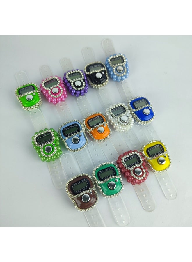 Electronic Tasbeeh Ring with Shiny Beads – Portable Digital Counter - Image 2