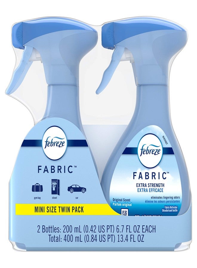 febreze فبرزي رذاذ منعش للأقمشة، مزيل الروائح بقوة إضافية، أصلي، 2 عدد - عبوة من 3 (6 زجاجات إجمالية) - Image 1