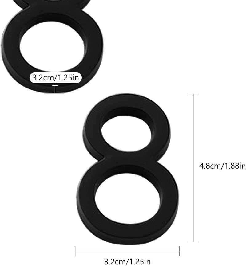 lyfLux Pack of 20, Self Adhesive Black Waterproof Mailbox Numbers 0-9, Door Address Numbers Stickers for Apartments, Hotel, Offices, Decoration Projects (2 Inch) - Image 2