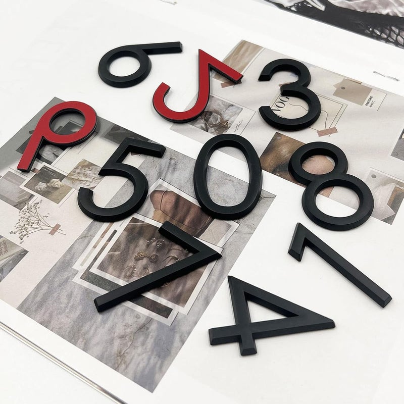 lyfLux Pack of 20, Self Adhesive Black Waterproof Mailbox Numbers 0-9, Door Address Numbers Stickers for Apartments, Hotel, Offices, Decoration Projects (2 Inch) - Image 4