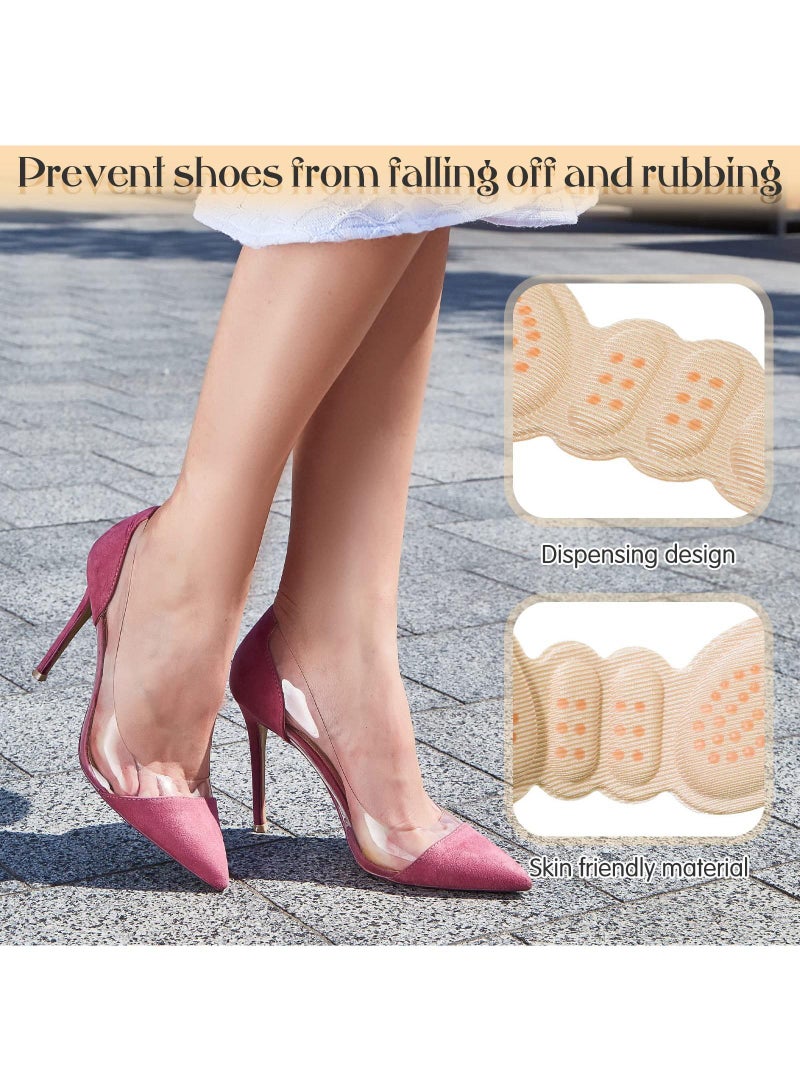 Sweet seven Anti-Slip Heel Grips Liner Cushions Inserts - 6 Pairs for Women and Men, Microfiber Leather Heel Pads for Perfect Shoe Fit, Prevent Blisters and Heel Slipping - Image 2