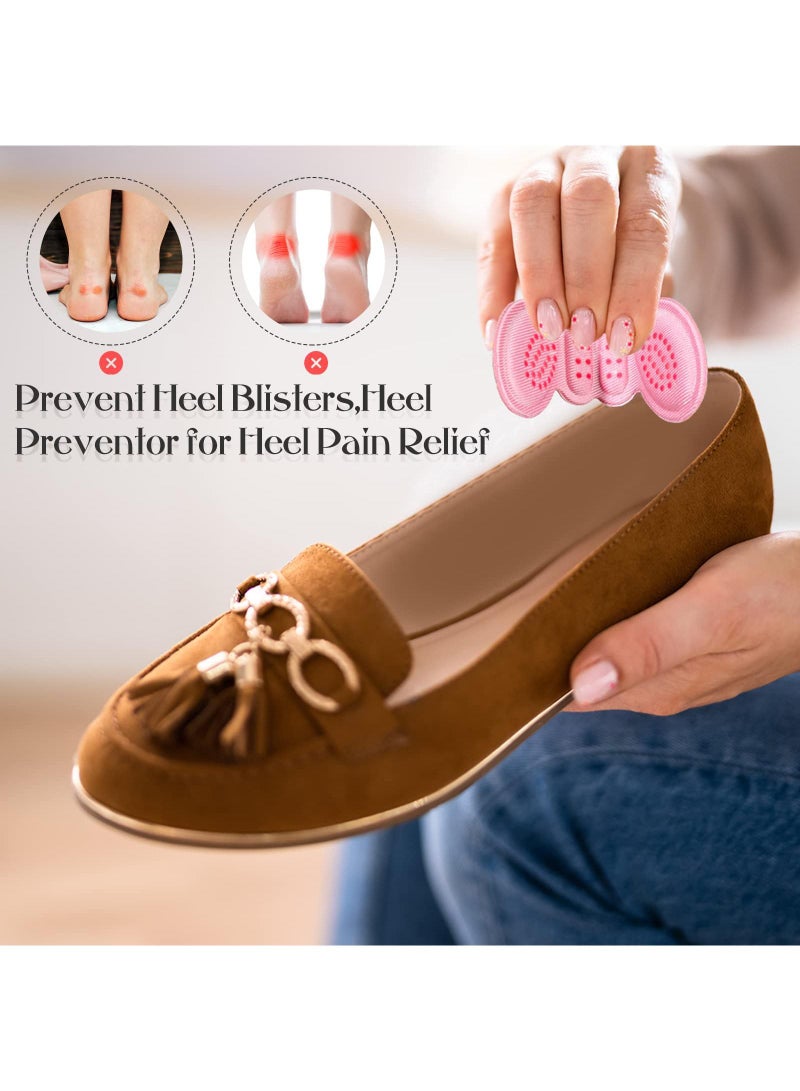 Sweet seven Anti-Slip Heel Grips Liner Cushions Inserts - 6 Pairs for Women and Men, Microfiber Leather Heel Pads for Perfect Shoe Fit, Prevent Blisters and Heel Slipping - Image 4