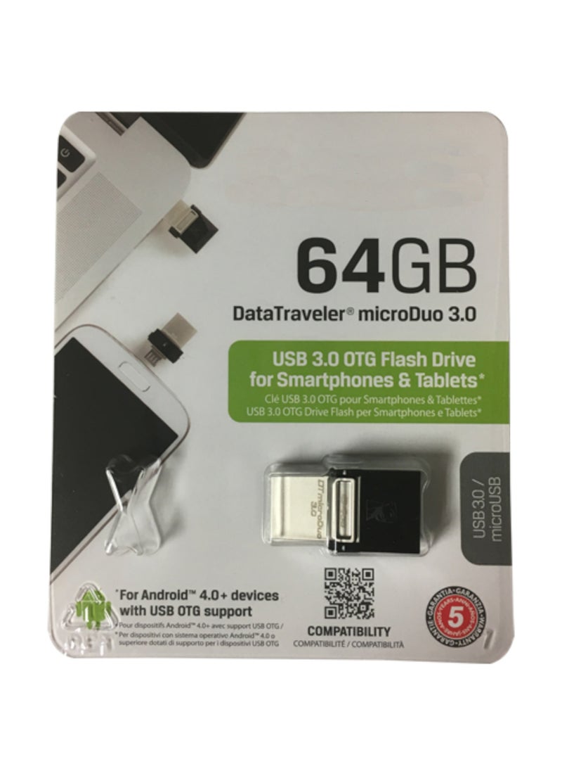 Flash Memory 64GB, USB+Micro USB OTG For Mobile
