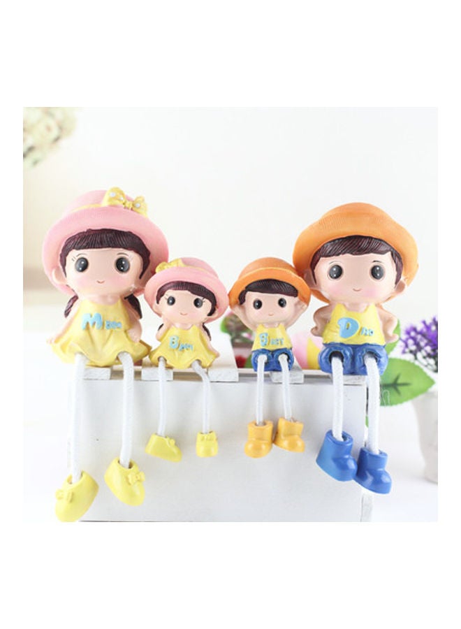 نيبمينينت عائلة من أربع دمى حرفية تعلّق للزينة متعدد الألوان