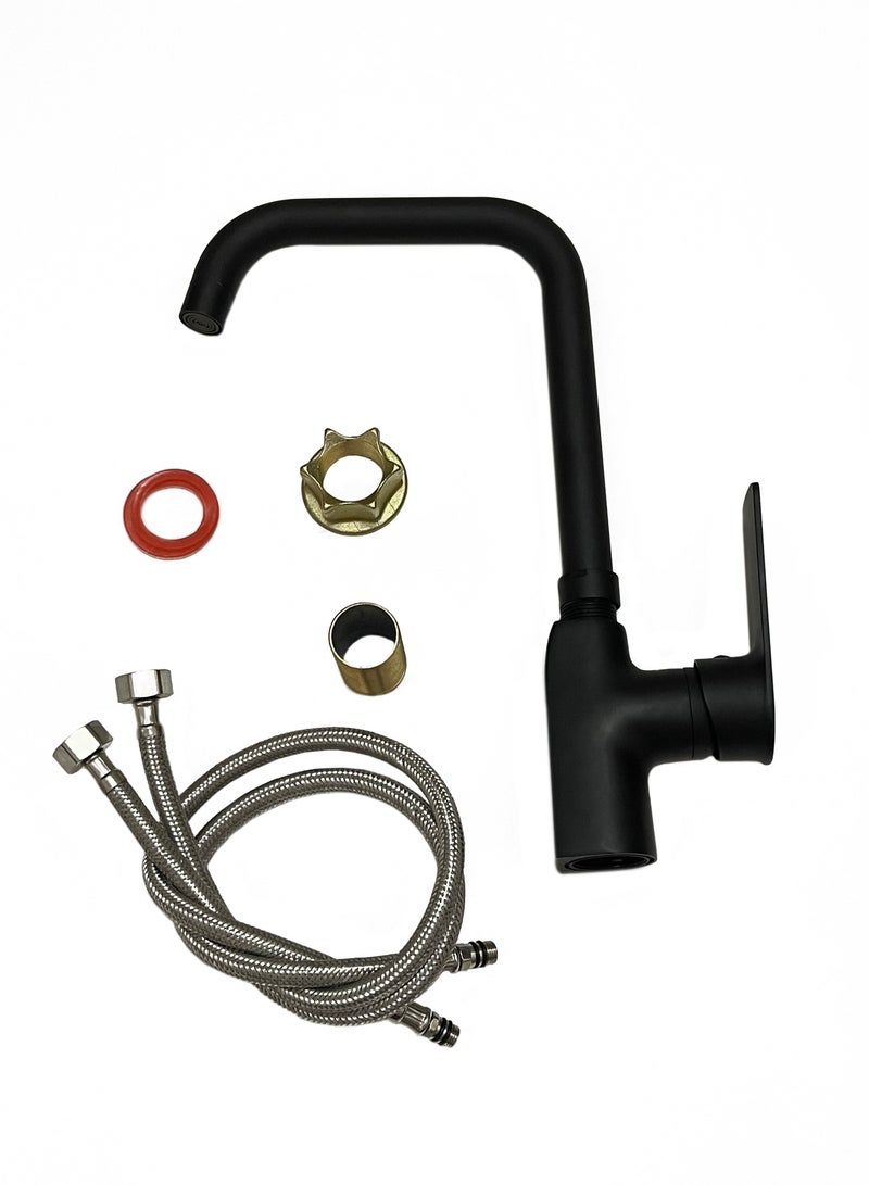 Kitchen Mixer Tap, Kitchen Sink Faucets Hot and Cold Mixer Tap Made of Zinc Alloy Anti Rust - Image 4