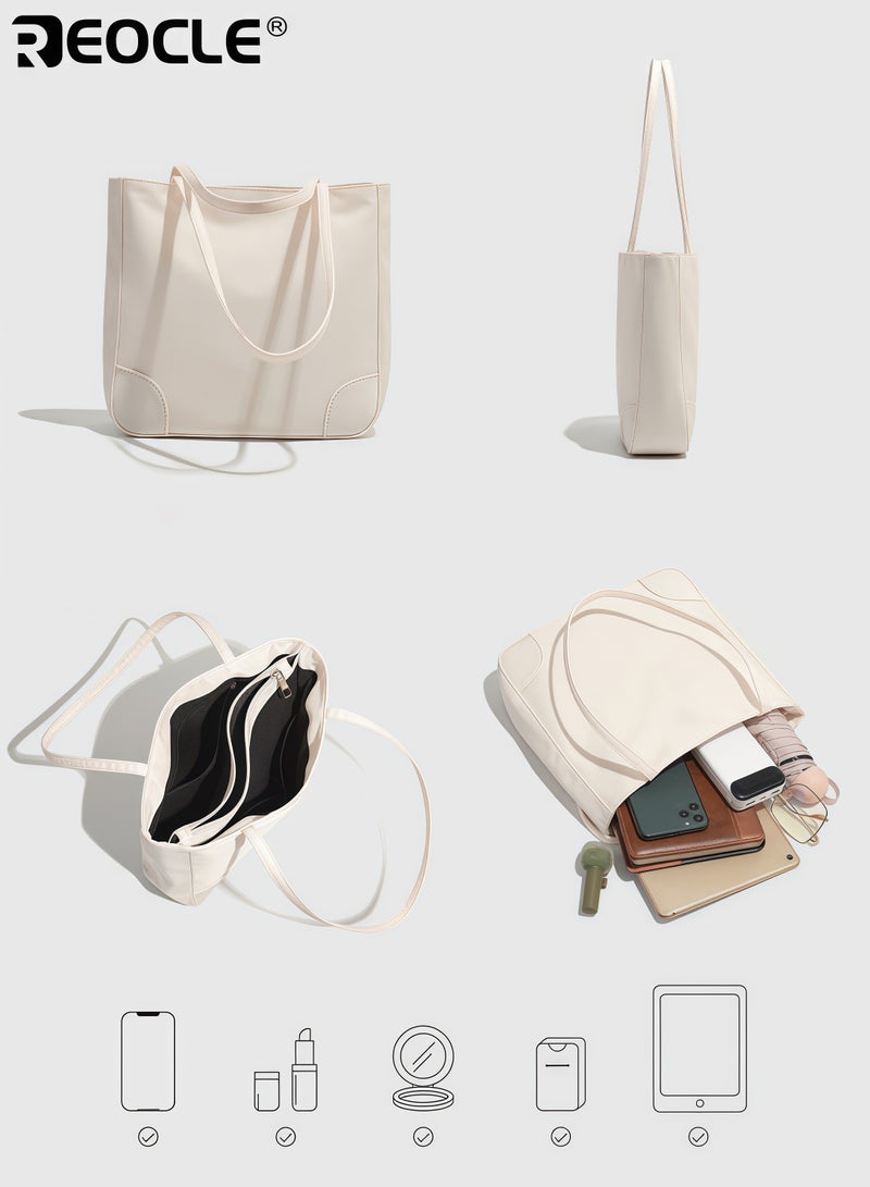 REOCLE Women's Durable Oxford Cloth Work Tote Bag with Multiple Pockets Practical Ladies Shoulder Handbag for Office - Image 5