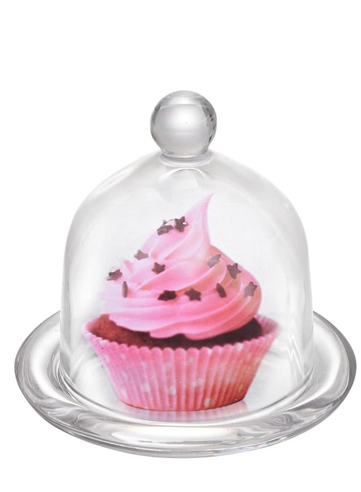 Cake Serving Tray with Glass Cake Plate for Festive Party Kitchen round - Image 1