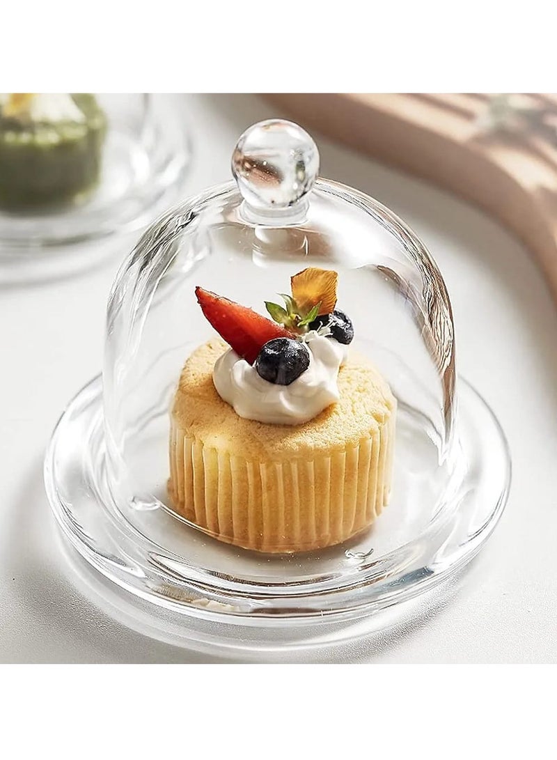 Cake Serving Tray with Glass Cake Plate for Festive Party Kitchen round - Image 3